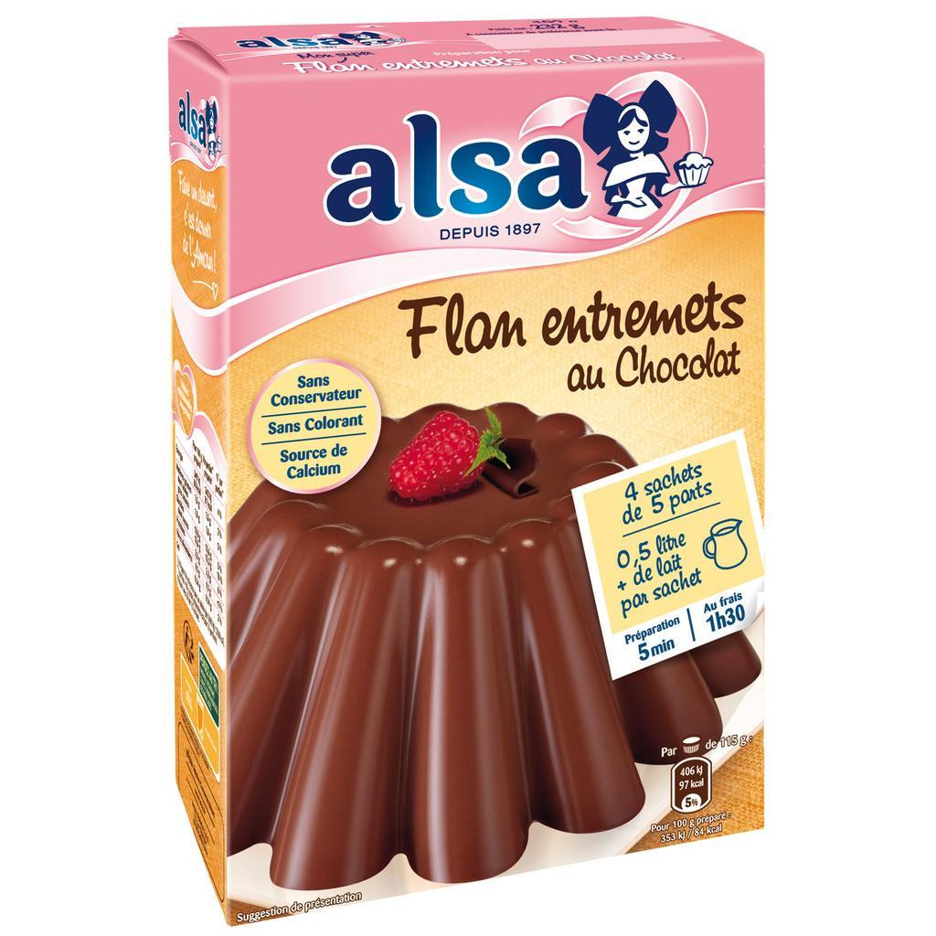 Préparation Flan Entremets Chocolat alsa 232g