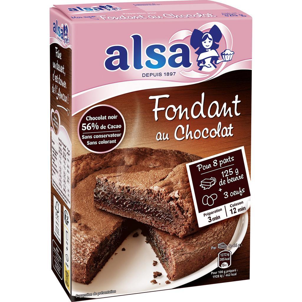 Préparation Gâteau Fondant au Chocolat alsa 320g