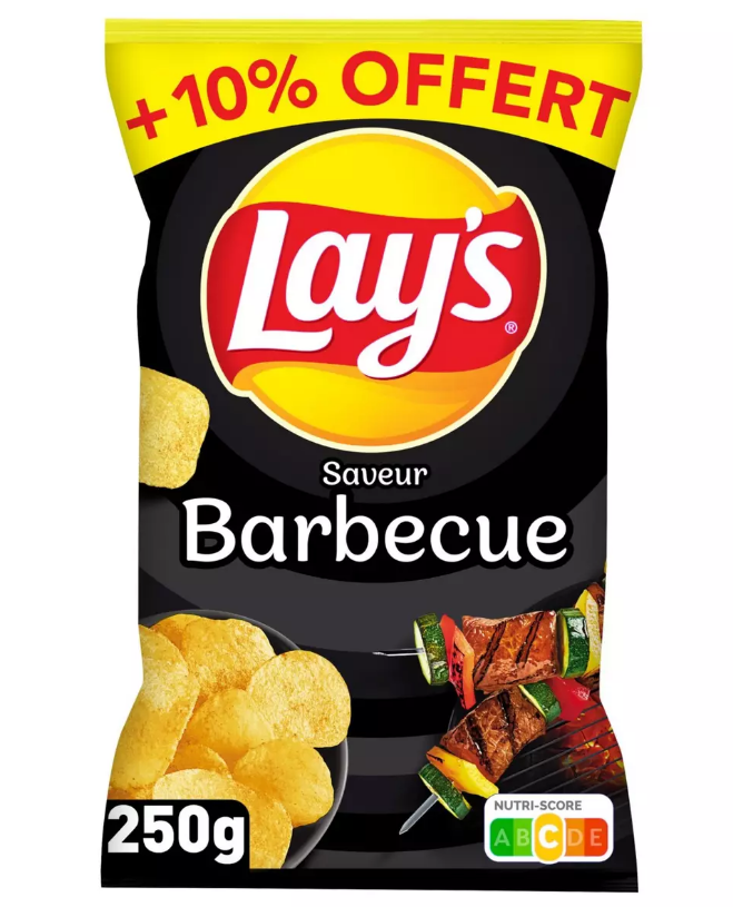 CHIPS BARBECUE 250+10%LAY