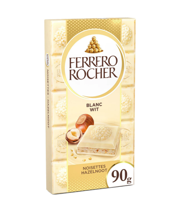 Ferrero Rocher White Hazelnut Chocolate Bar - 90g