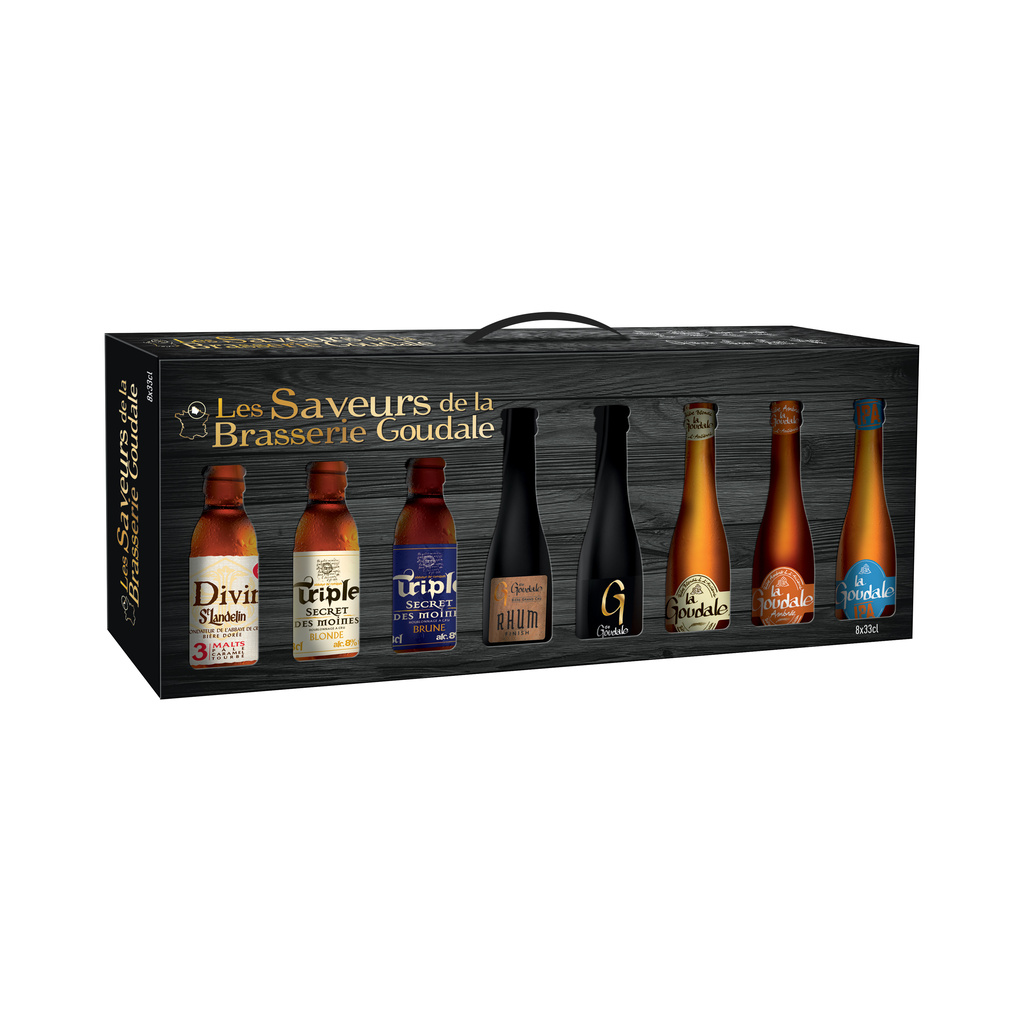 COFF SAVEURS BRASSERIE GOUDALE: Goudale blonde, Goudale ambrée, G Goudale, TSM blonde, TSM brune, Divine, G Goudale Rhum Finish 33cl