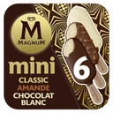 Magnum Glace Bâtonnet Mini Classic, Amande & Chocolat Blanc 6x55ml