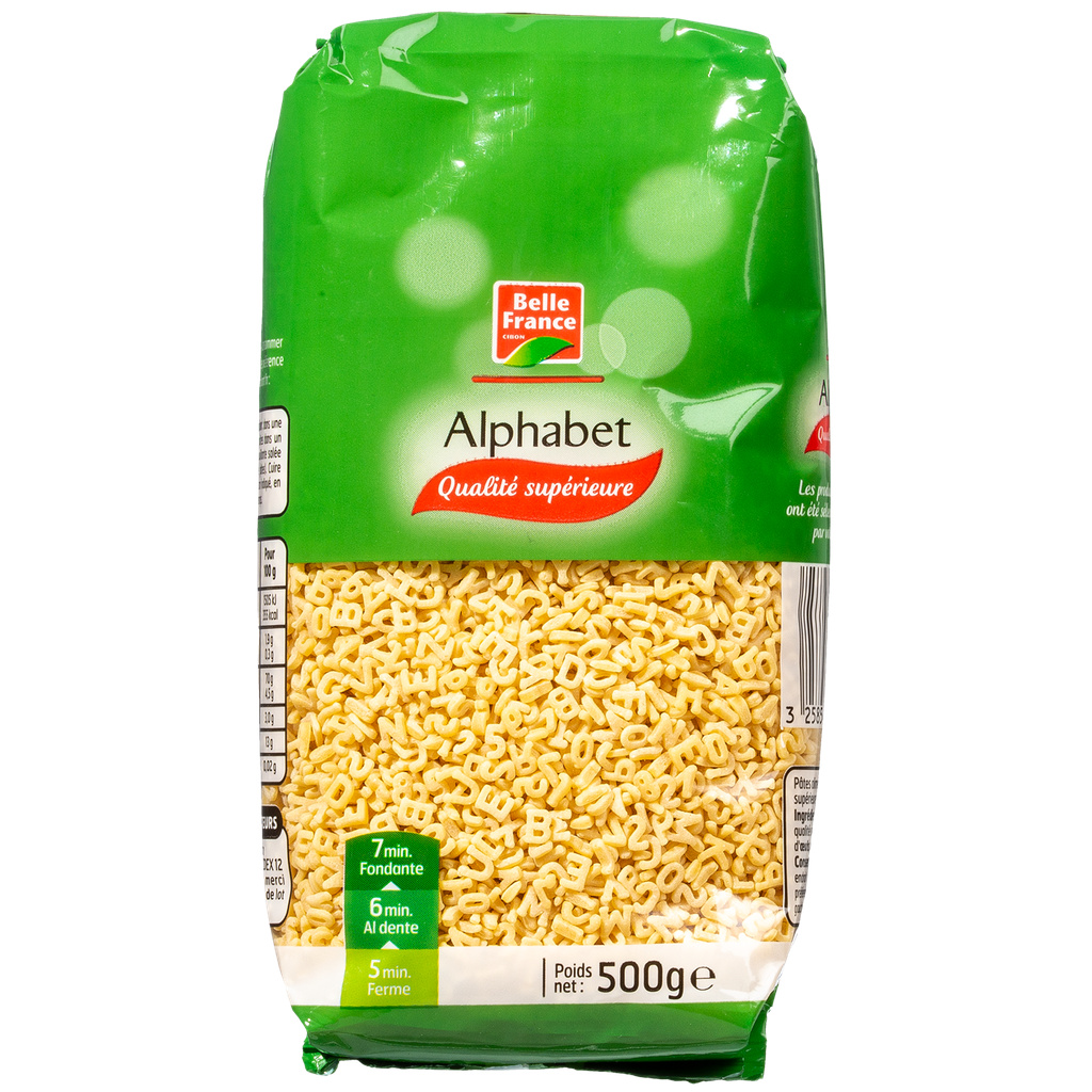Alphabet Pasta Belle France 500g