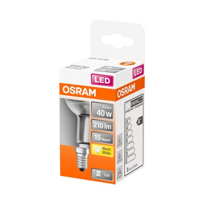 clear glass R50 LED spot 2.6W=40 E14 warm