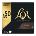 L OR ESPRESSO FORZA CAFE EN CAPSULES X 50 (INTENSITE 9) - 260 GR