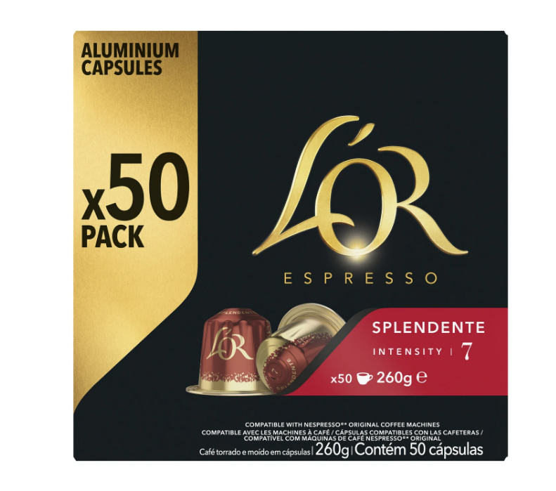 L'OR Espresso Splendente Coffee Capsules x50 (Intensity 7) - 260g