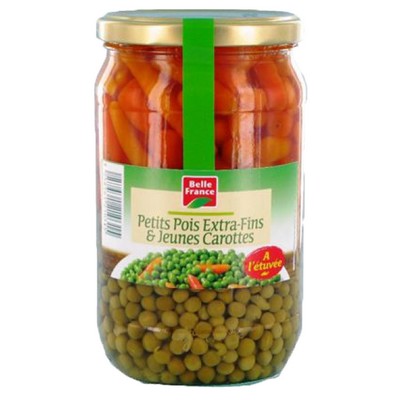 Steamed Peas and Carrots Belle France Jar 660g