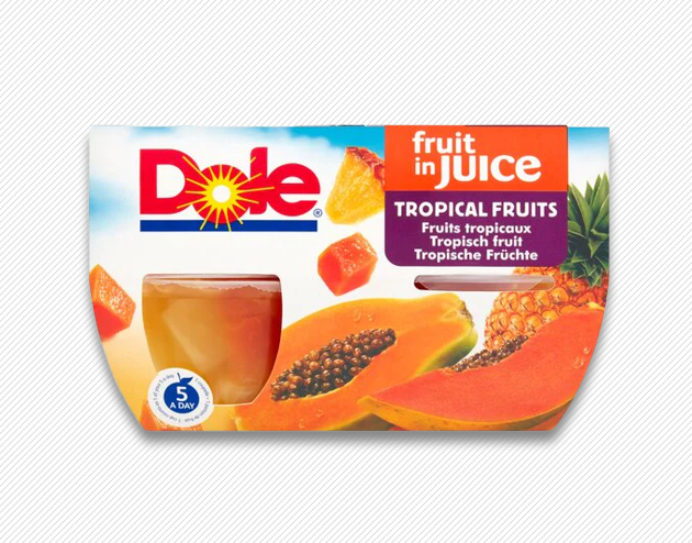 Tropical Fruit Cups 4x113g Dole