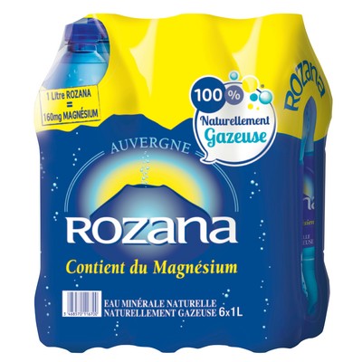 ROZANA Sparkling Natural Mineral Water 6x1L