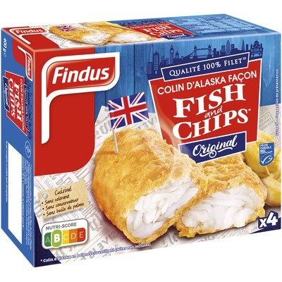 FINDUS CROUSTIBAT BREADED FISH 100% ALASKAN POLLOCK X16