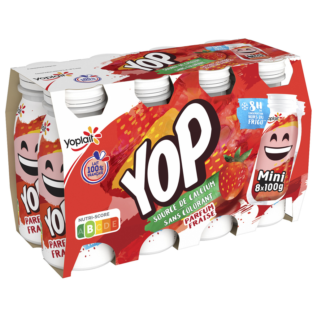 YAB MINI YOP AROMATISE FRAISE 100GX8