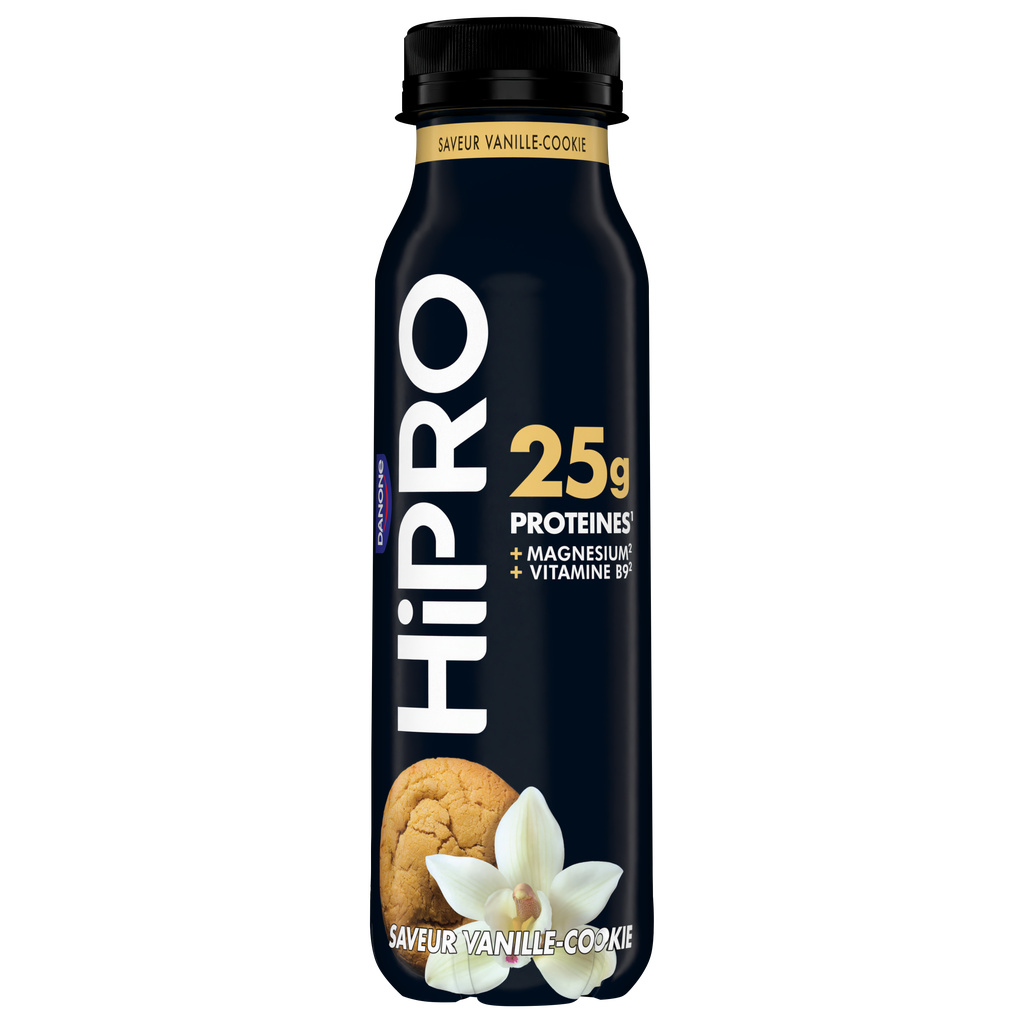 Hipro yaourt à boire protéinée vanille cookie 0% mg 1x300g