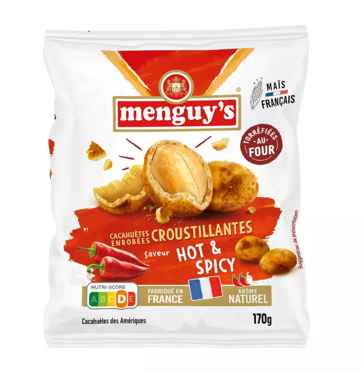 HOT & SPICY CRISPY COATED PEANUTS 170G MENGU