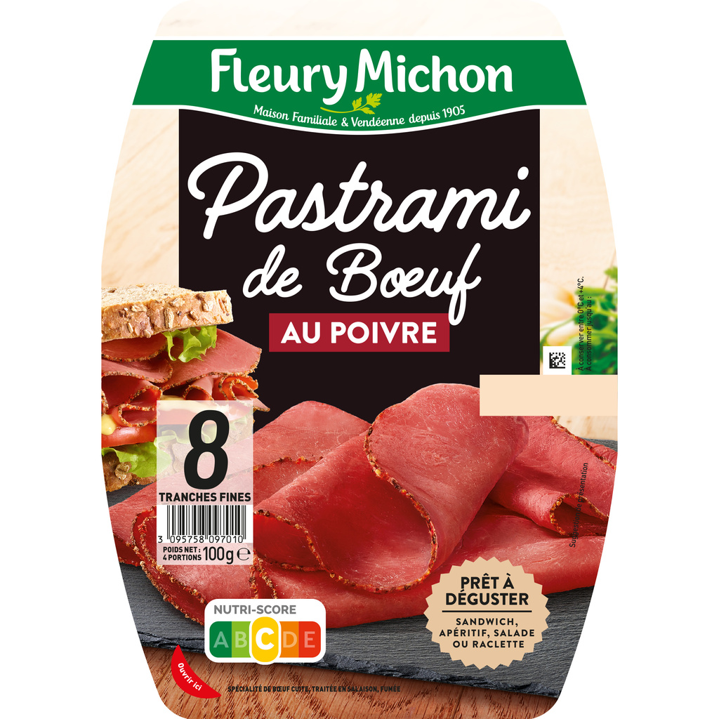 8 tr. Pastrami de BOEUF Au Poivre