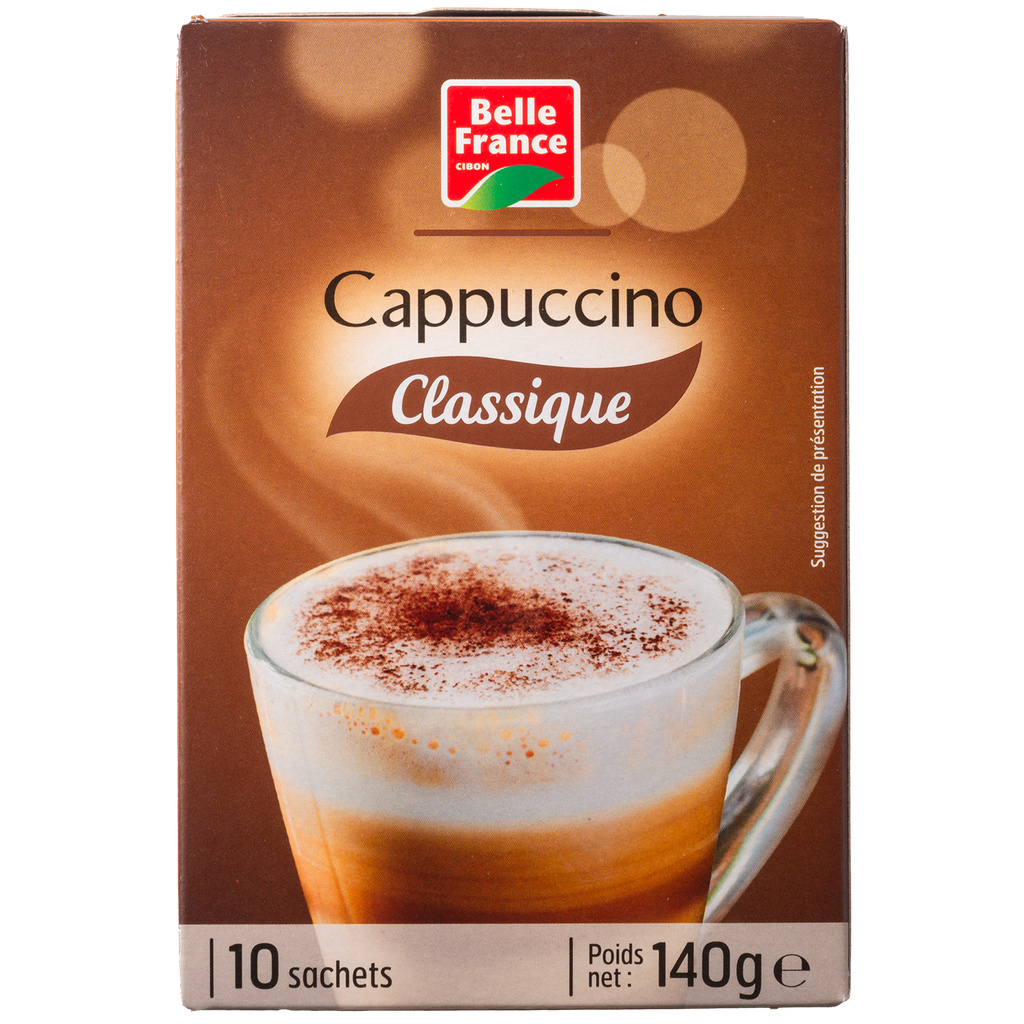 Natural Cappuccino x10 Sachets Belle France Box 140g