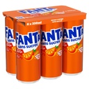 FANTA ORANGE SUGAR FREE CAN 33CL X6 SLEEK