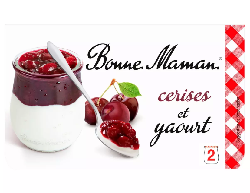 TWO LAYER CHERRY AND YOGURT  2x125g BM