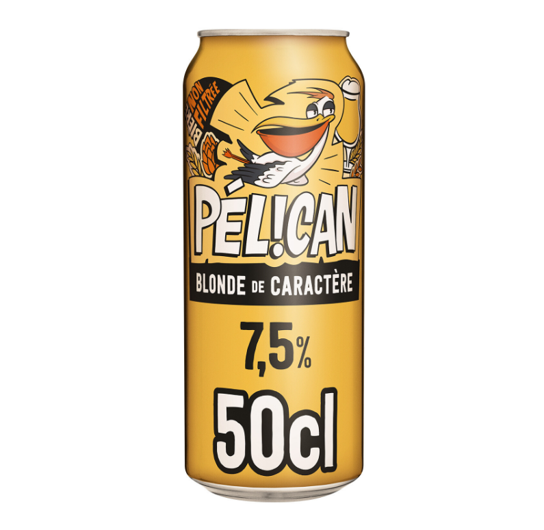 Pélican Blonde de Caractère Non-Filtrée 50cl boite 7.5°