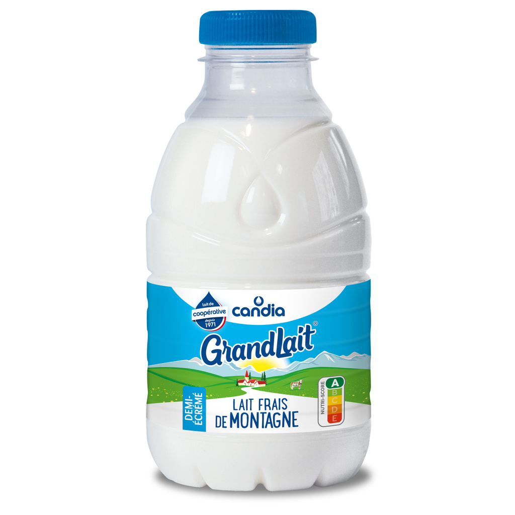 Grandlait Candia Semi-Skimmed Mountain Fresh Milk - 50CL