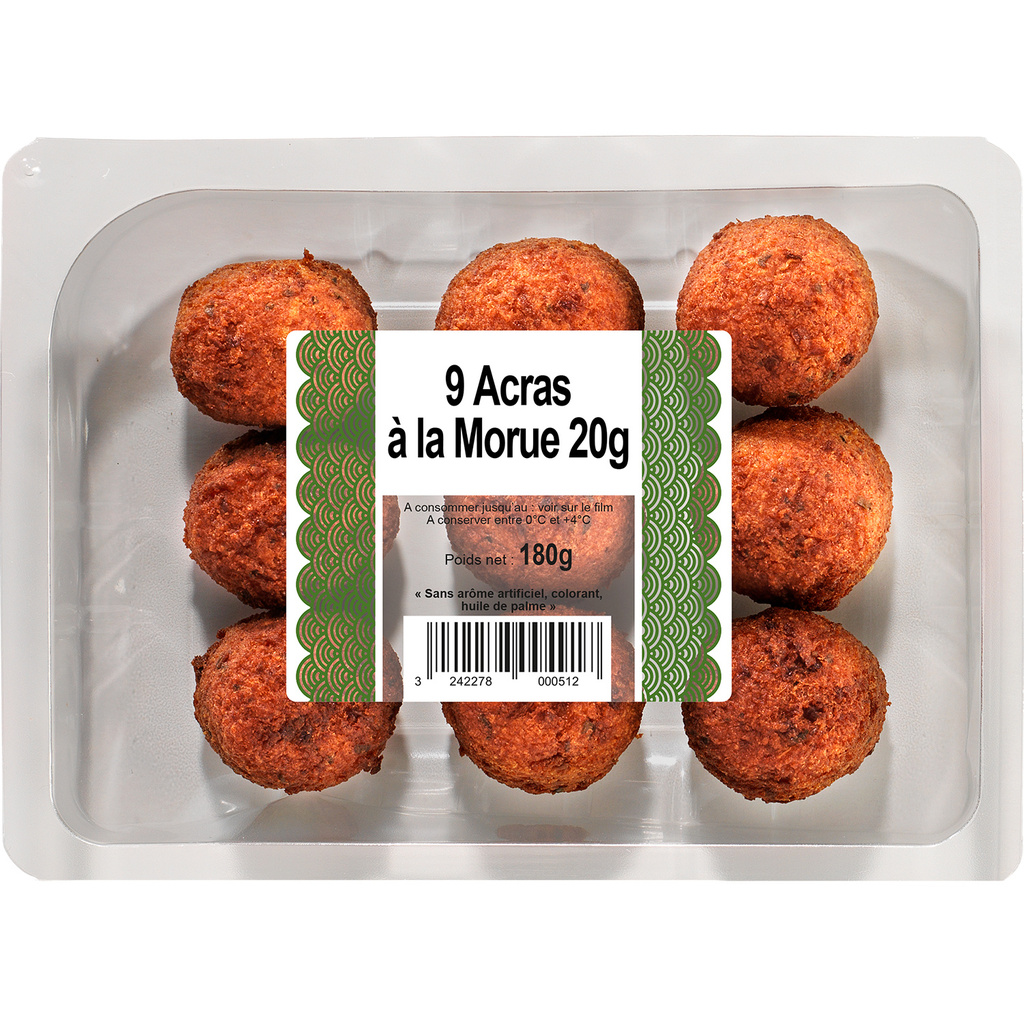FE 180G 9 ACRAS MORUE 20G & SAUCE