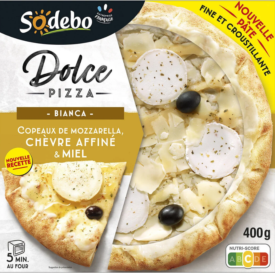 SODEBO Dolce Pizza 400g Bianca Goat Cheese & Honey
