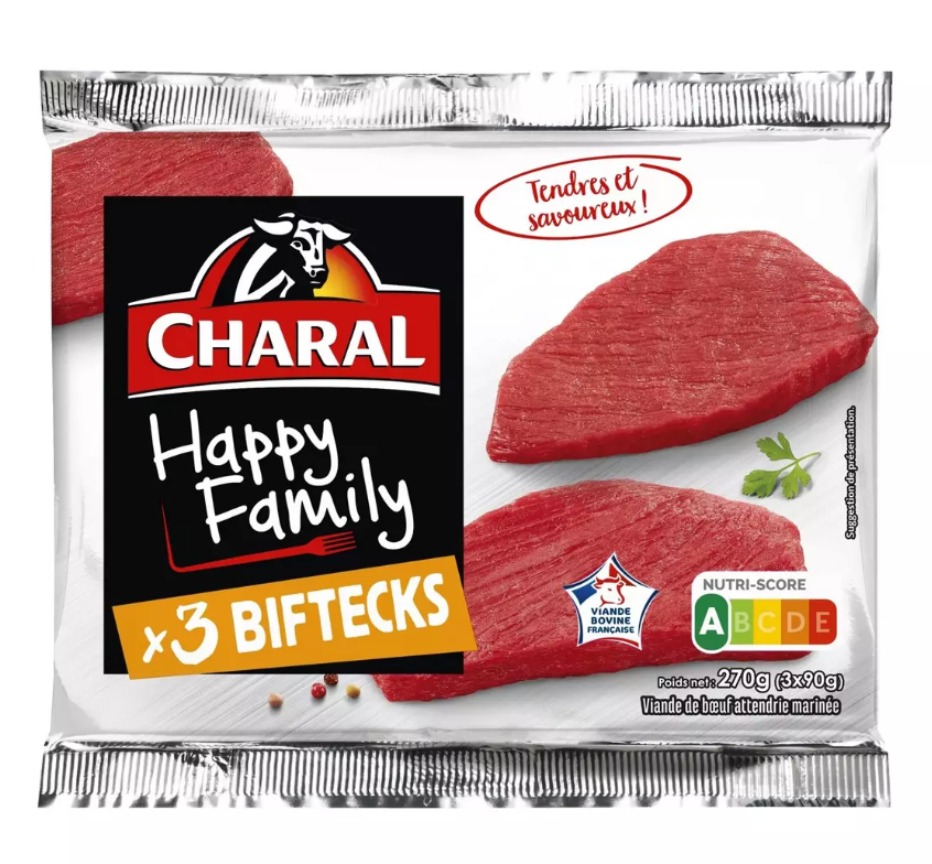 CHARAL Happy Family Steaks 3x90g  VBF