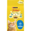 FRISKIES WITH SALMON AND VEGETABLES - KIBBLE FOR ADULT CATS - 1.5KG