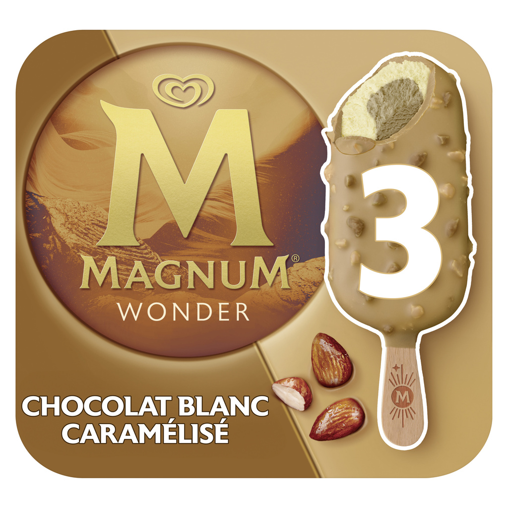 Magnum Wonder Caramelized White Chocolate Ice Cream Bars 3x90ml
