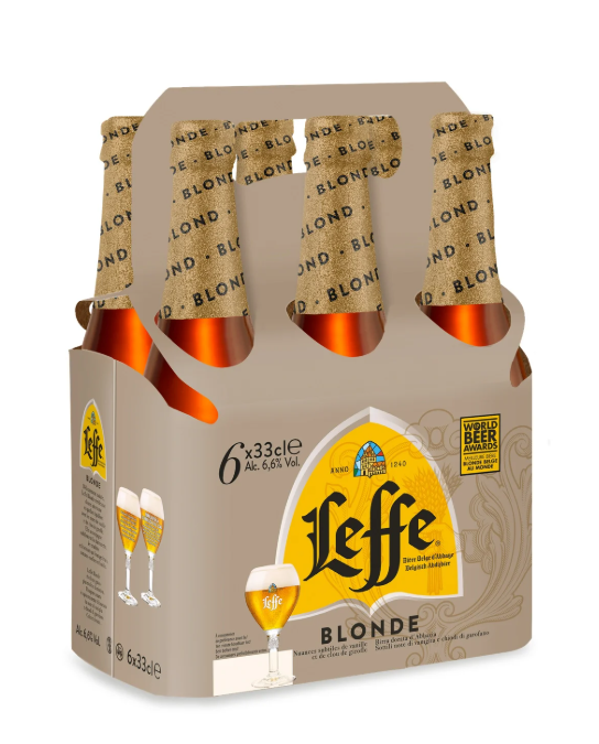 Leffe Blonde Abbey Beer 6x33cl Bottles