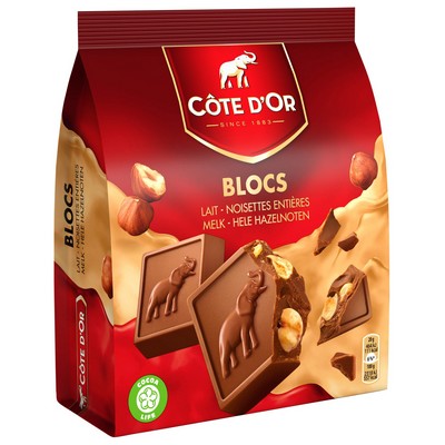 CÔTE D'OR MILK CHOCOLATE WITH HAZELNUT SQUARES 200G