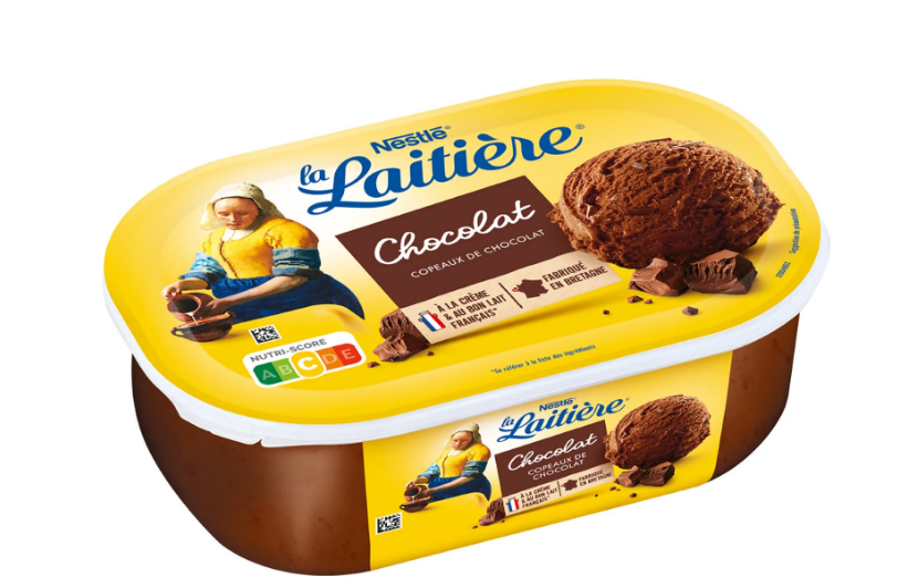 LA LAITIÈRE Chocolate Ice Cream Tub with Chocolate Shavings