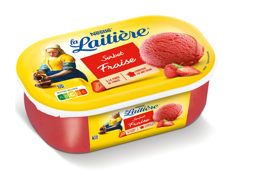 La Laitière Strawberry Sorbet Tub 900ml
