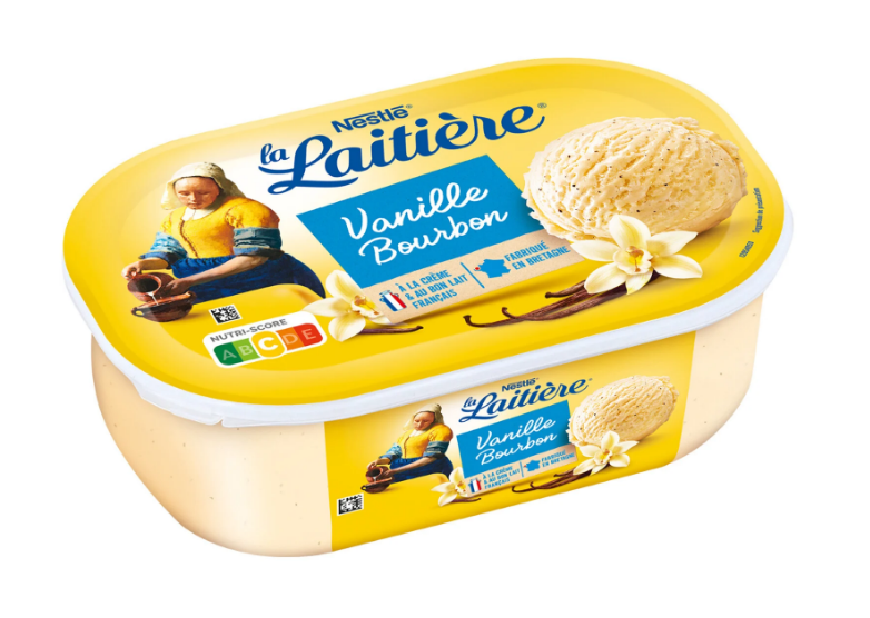 LA LAITIÈRE Bourbon Vanilla Ice Cream Tub 490G