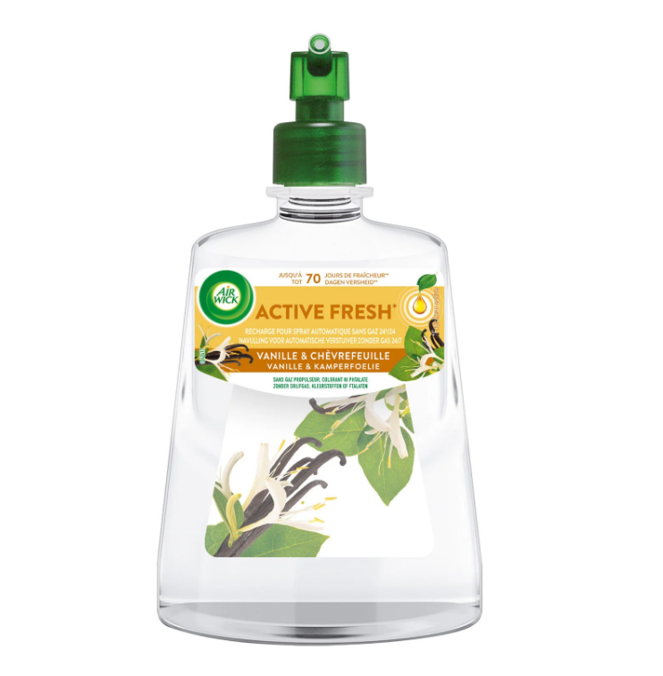 Airwick Recharge spray automatique sans gaz Active Fresh Vanille 228ml