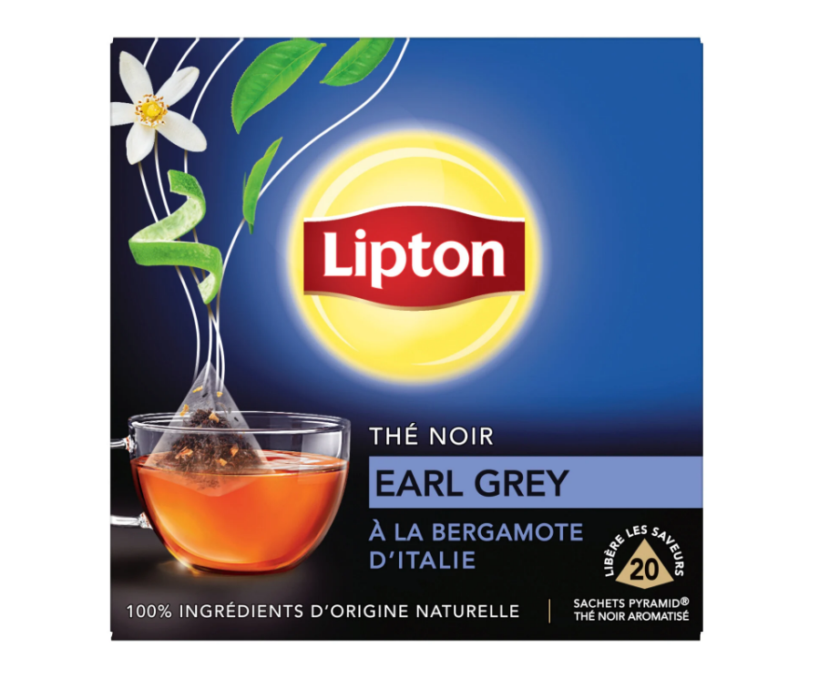Lipton Earl Grey Black Tea, with Italian Bergamot, 20 Pyramid® Bags