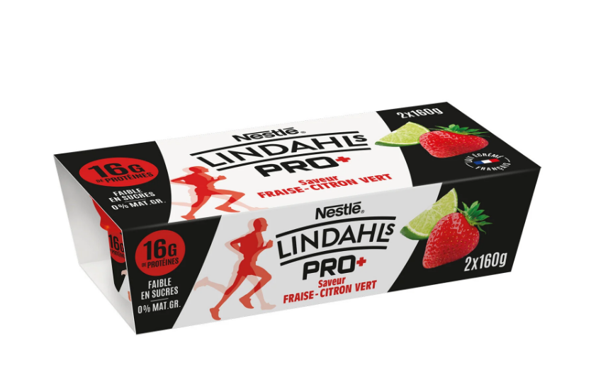 LINDAHLS PRO+ FRAISE CITRON VERT 2X160G