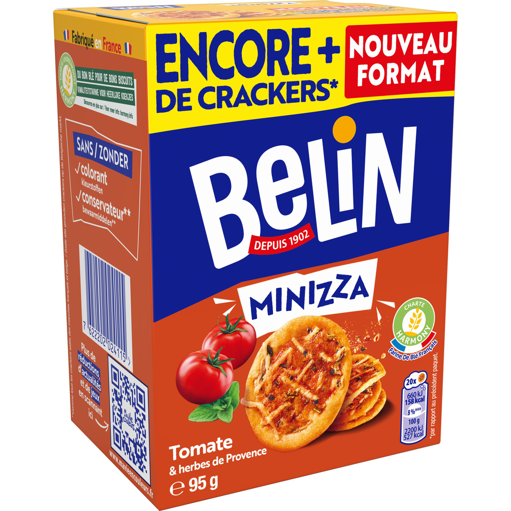 BELIN MINIZZA TOMATO CRACKERS 95G