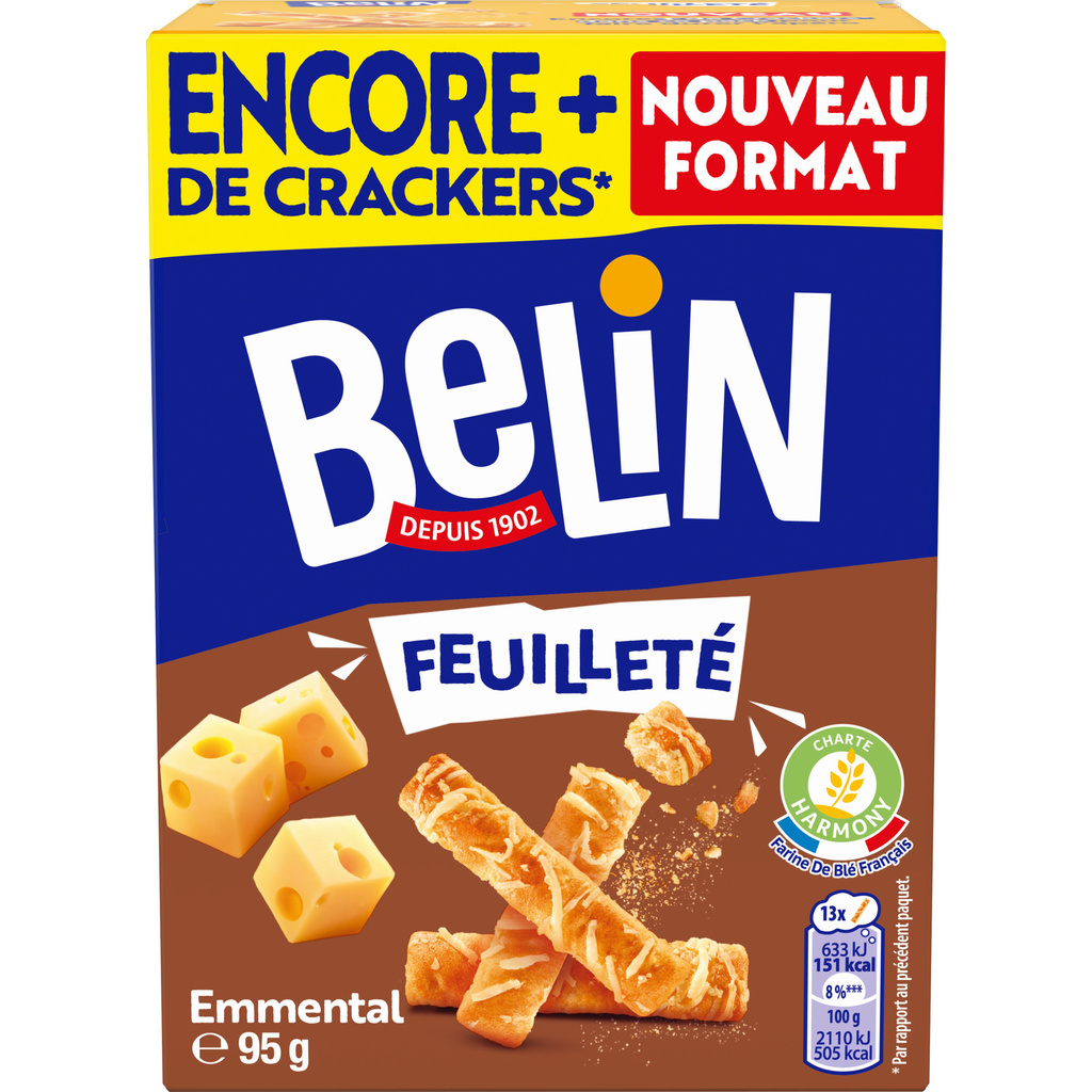 BELIN PUFF PASTRY CRACKERS WITH EMMENTAL 95G