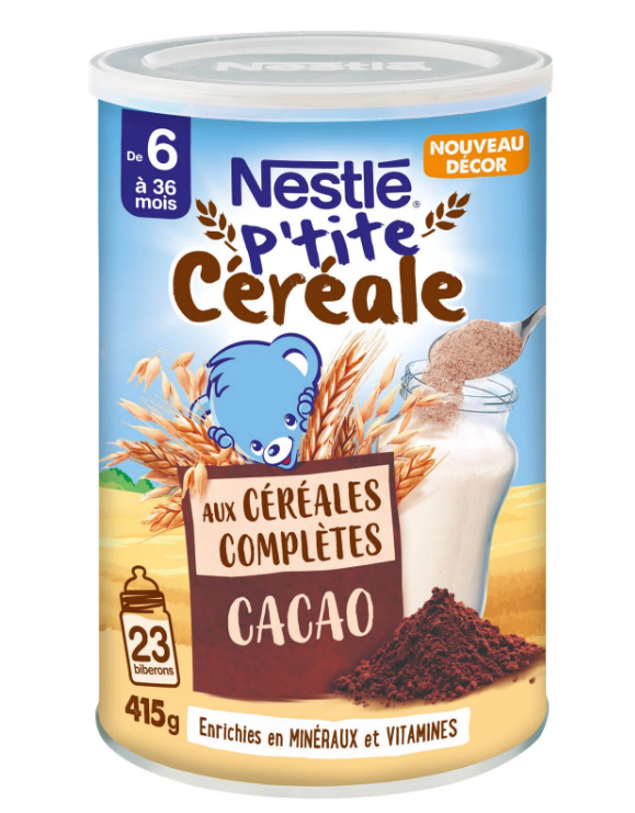 NESTLE P'tite Céréale Saveur Cacao 415g