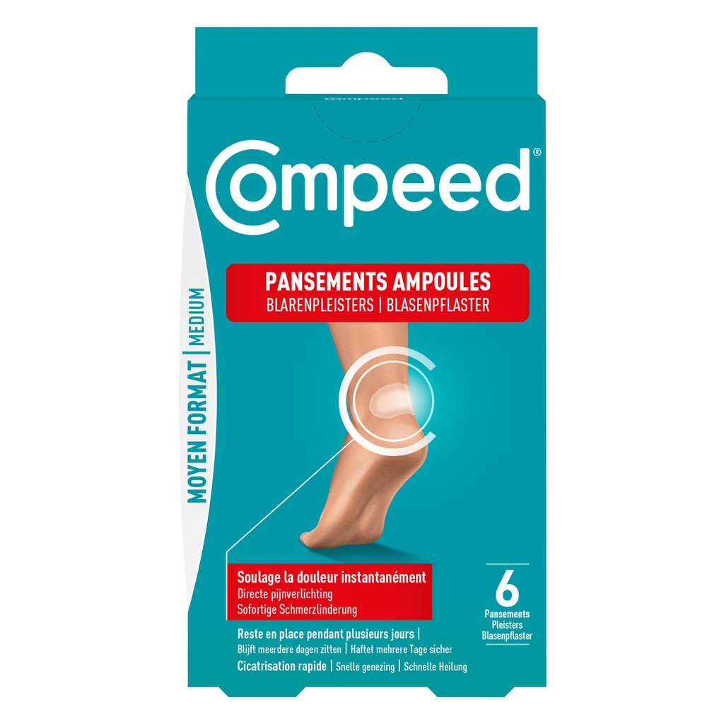 COMPEED® Boîte x 6 pansements Ampoules Moyen Format