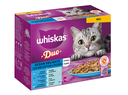 WHISKAS Duo Sachets fraîcheur Les Délices de l'Océan en gelée 4 variétés pour chat adulte 12x85g