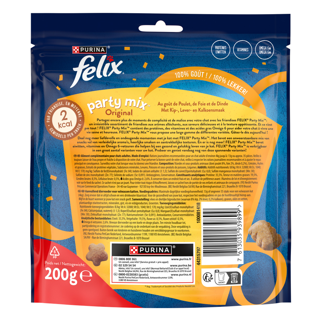 FELIX Party Mix Ocean Flavour with Salmon, Pollock, and Trout 200g