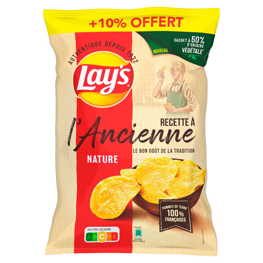 POTATO CHIPS "OLD-FASHIONED" 295G+10% LAYS