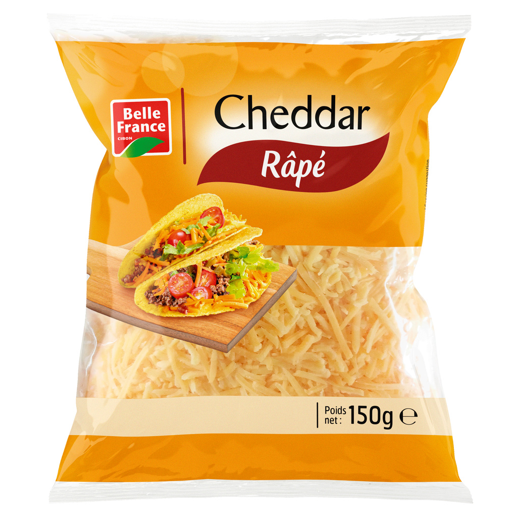 Grated Cheddar Belle France 150g