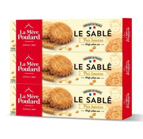 La Mère Poulard Shortbread 3x125g Pack