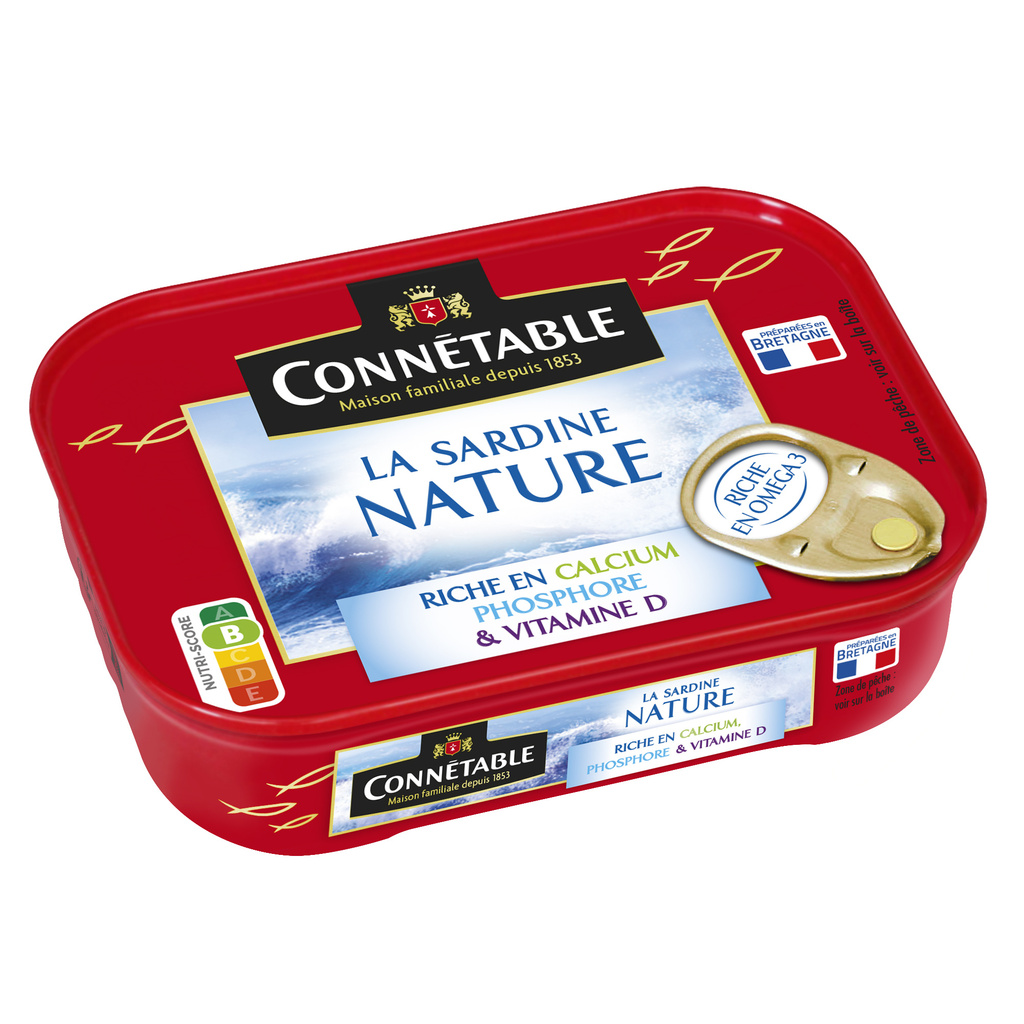 1/5 Sardine nature 95g Connétable
