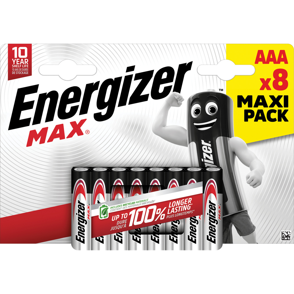 ENR Max 8 AAA batteries