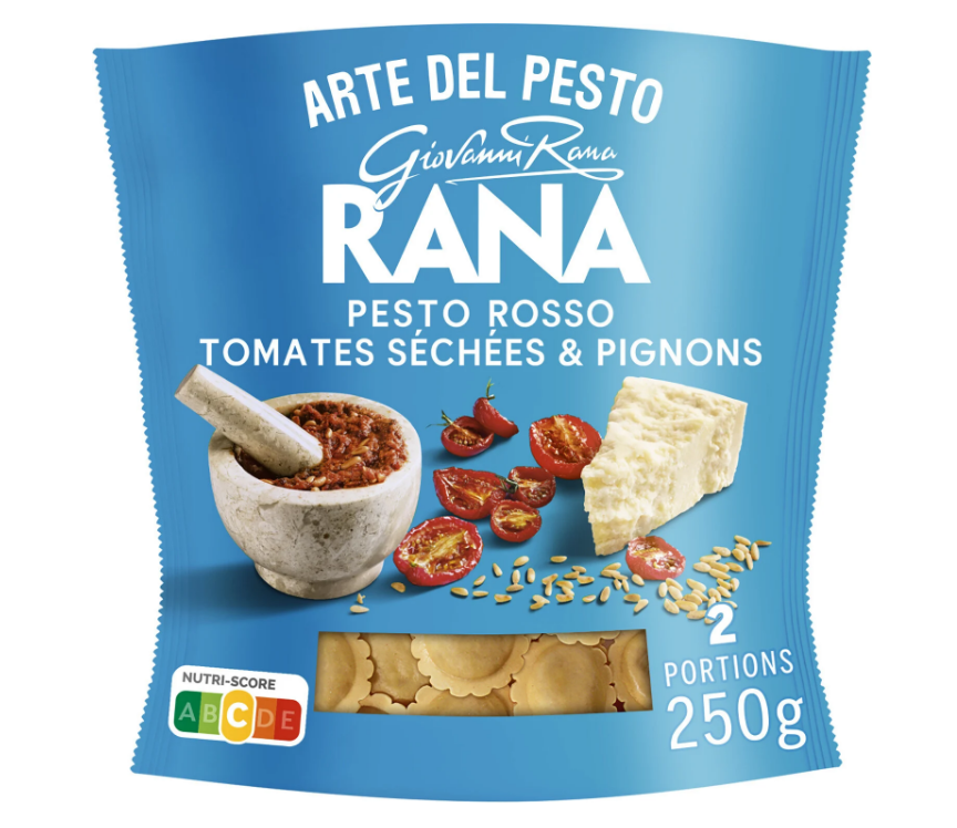 RANA Pâtes Fraîches Ravioli Pesto Rosso Tomates Séchées & Pignons de Pin