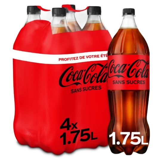 COCA COLA SANS SUCRE 4X 1.75L