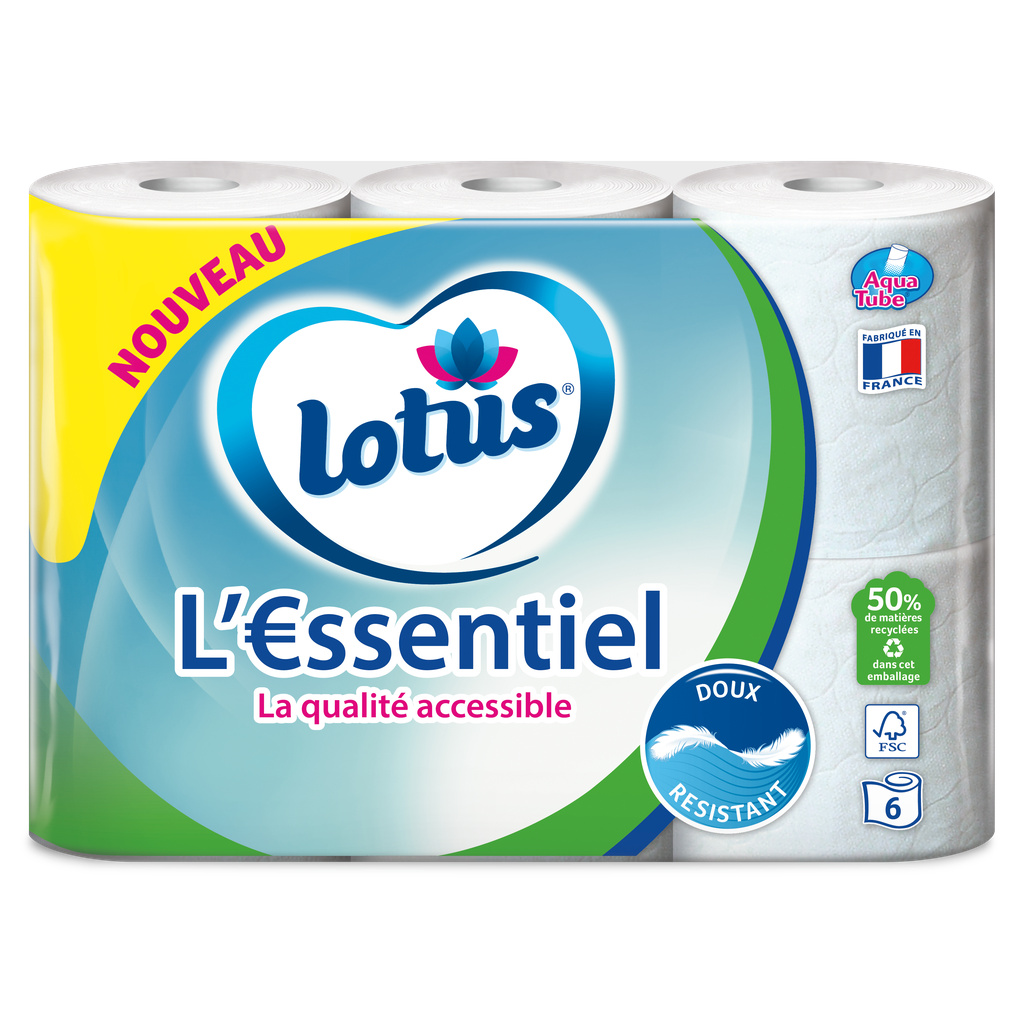 Papier toilette L'€ssentiel x6